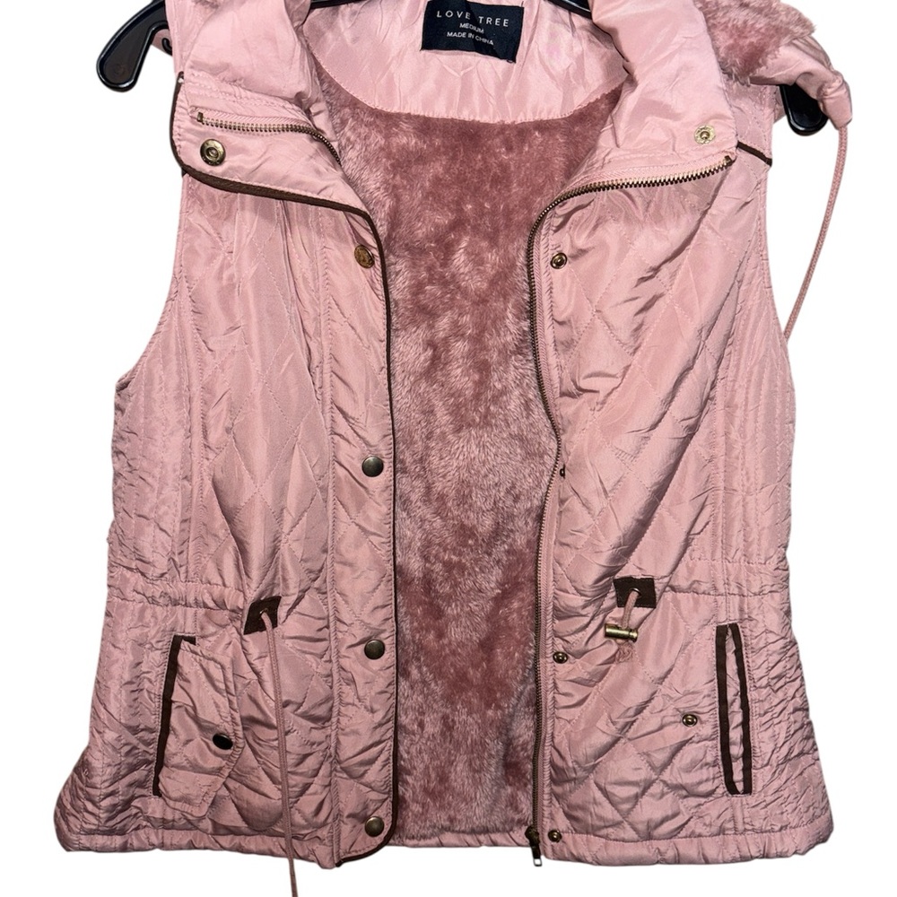 Love Tree Blush Quilted Women's Vest